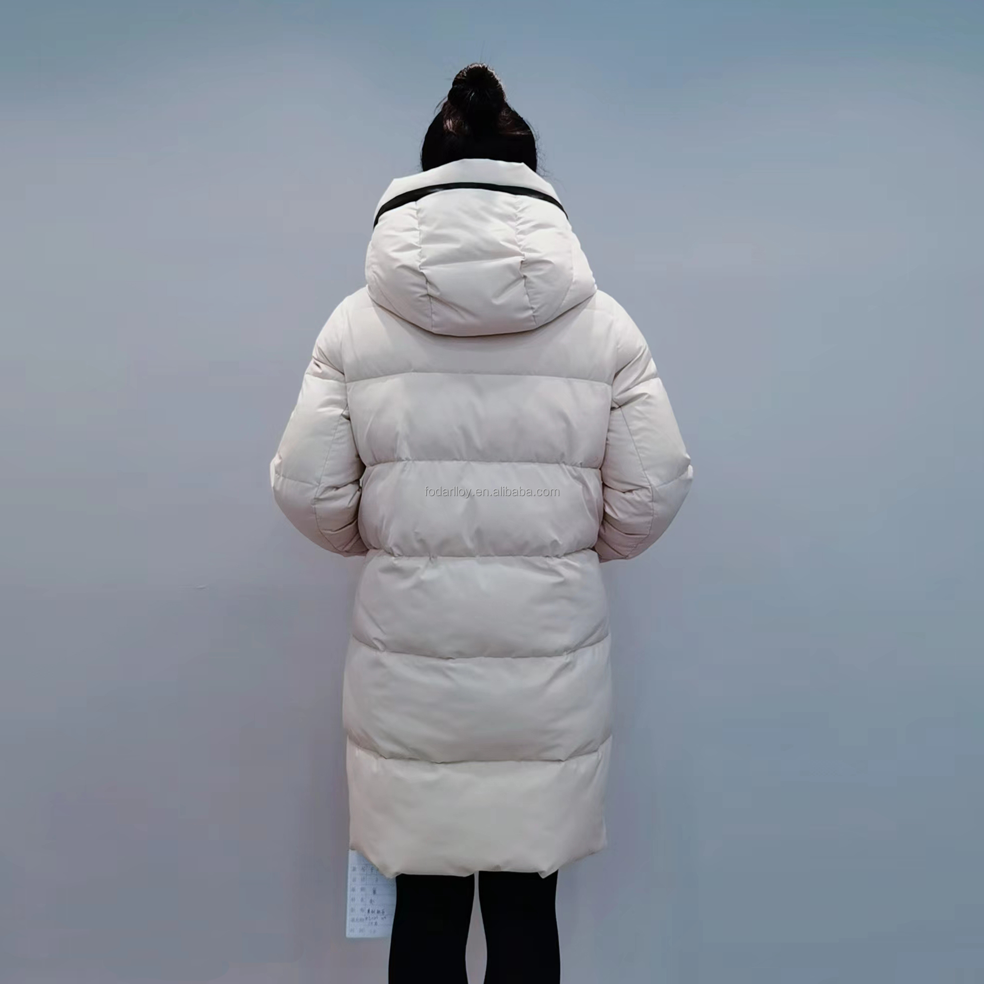 FODARLLOY F23533 Ladies Warm Hooded Cotton-padded Clothes Women Slim Long Winter Jackets Women Coats