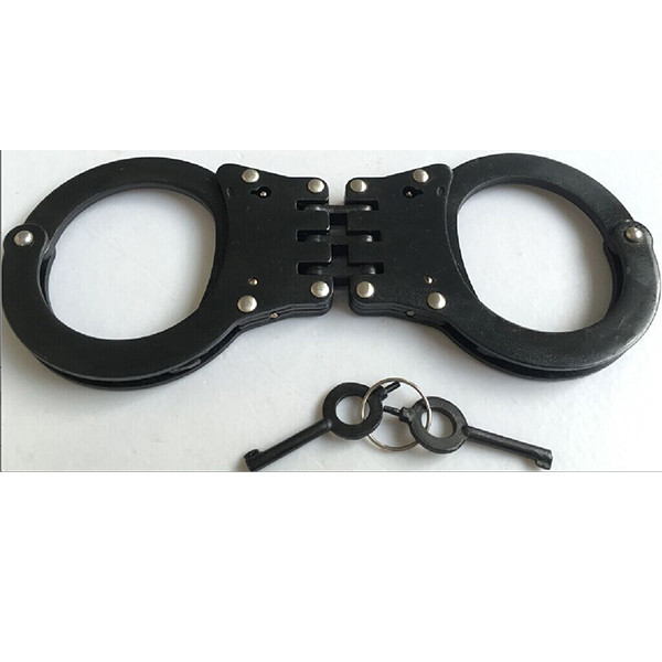Snap Shackles Stainless Steel Hand Cuffs Police Use Silver Black