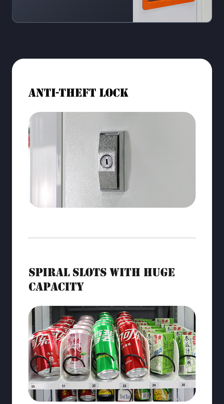 Custom Automatic Distributor Automatique Combo Beverage Cans Bottles Drinks And Snacks Vending Machine