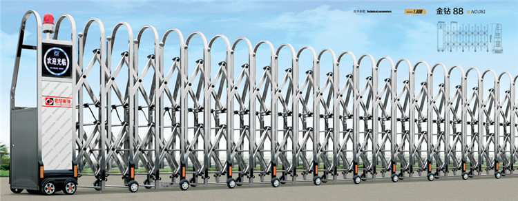 Automatic Gate Electric Retractable Sliding Doors With Led Screen Customized Factory Main Gate Stainless Steel Door