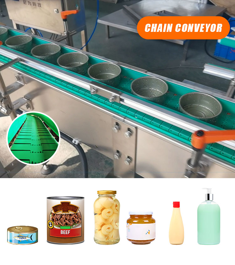 Food Industry Conveyor Inclined Belt Plastic Table Top Chain Conveyor System
