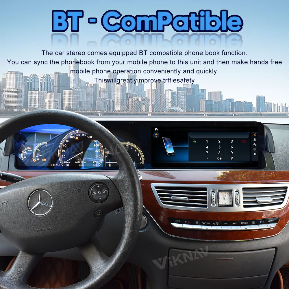 Multimedia Player Wireless Carplay Android Car Head Unit For Mercedes Benz S Class
