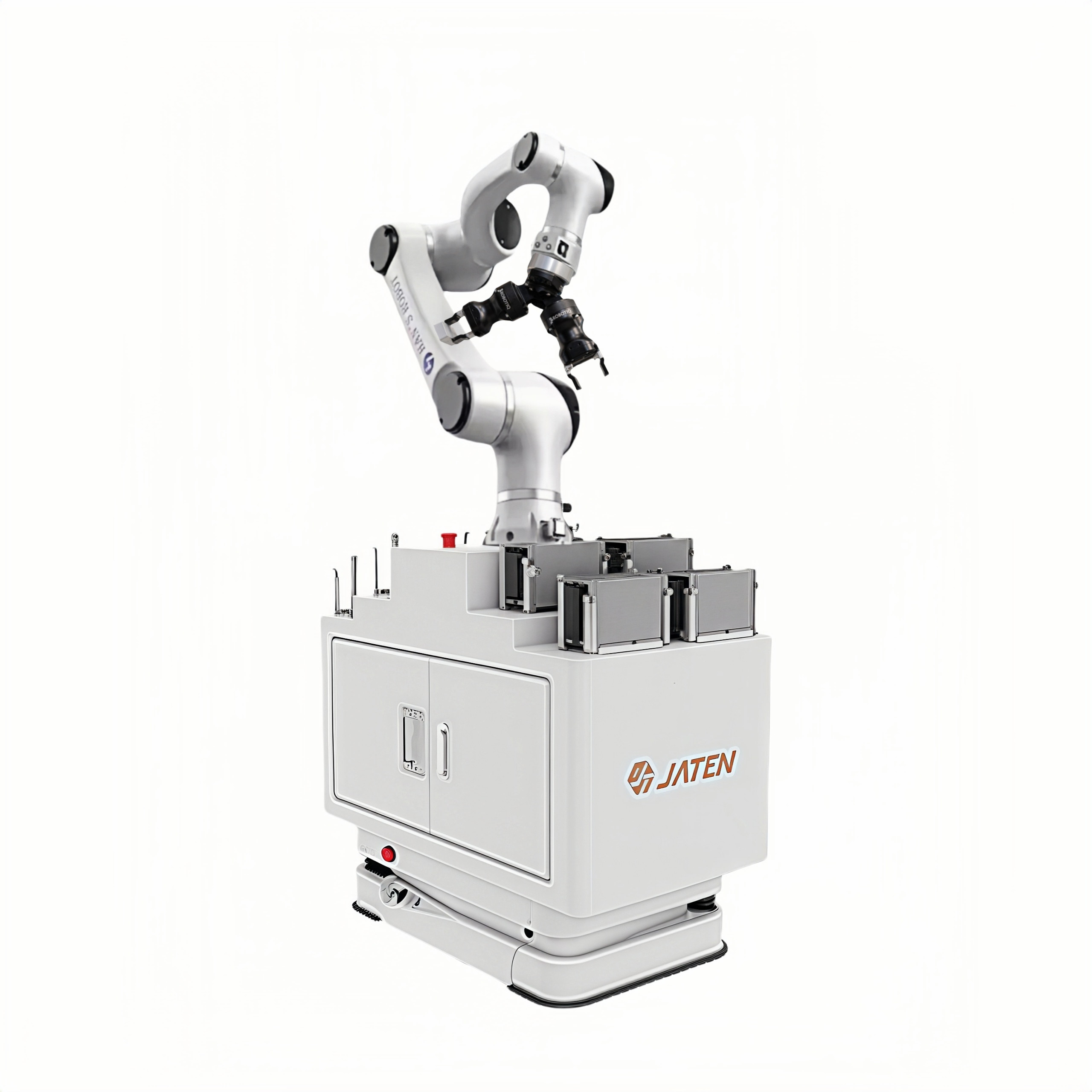 Industrial Jaten AGV Robot and Han's 6 Axis CNC Material Handling Cobot Autonomous Mobile Collaborative Robot Arm