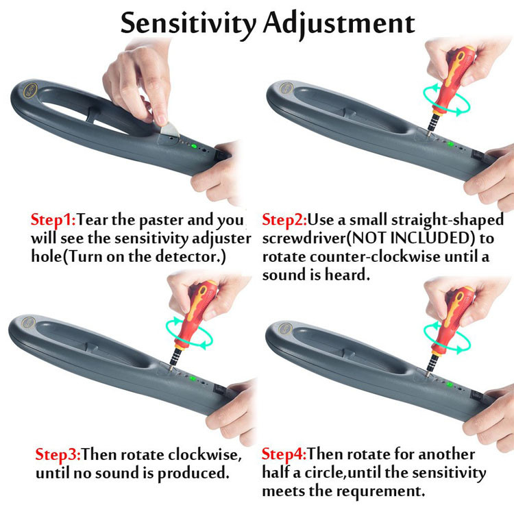 GC101H Hand Held Security Metal Detector Wand Energy Saving For Airport Security Checking