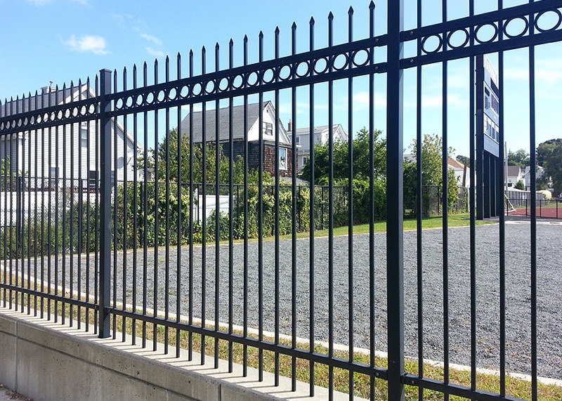 Powder Coated Wrought Iron Fence 6ft High For Residential