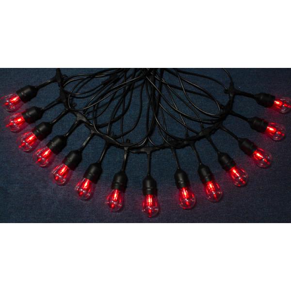 48FT 15 Bulbs Commercial Grade LED String Lights S14 RGBW LED Retro Edison Christmas Holiday Festoon Lighting Remote Controlled