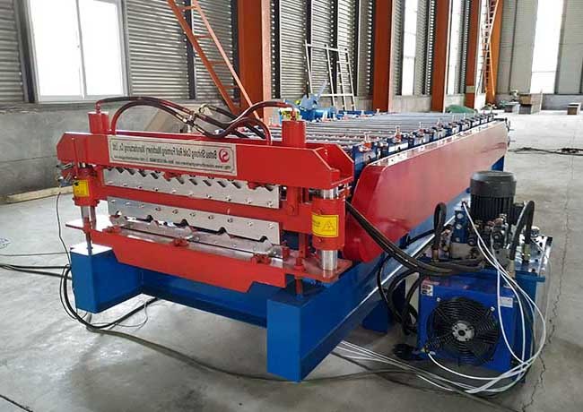 aluminum Corrugated And Trapezoidal Roof Sheet Double Layer Roll Forming Machine