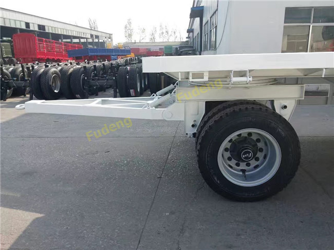 2 Axles Drawbar Trailer Custom Side Wall With Turntable Mechanical / Air Suspension