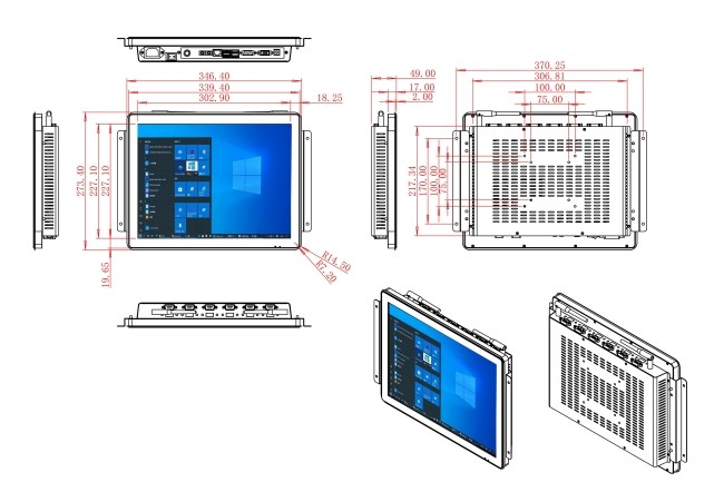 15-Inch Windows Control Interface for Building Management, Digital Signage, Traffic Control Systems, and Smart Cities