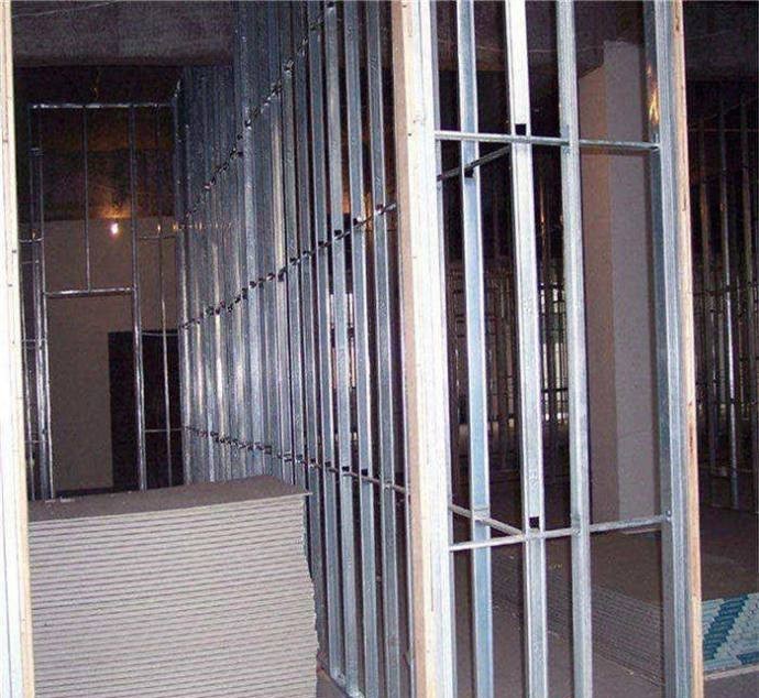 Customizable Galvanized Steel Frame Profiles For Plasterboard / Gypsum Board Partition