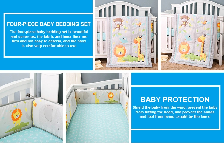 Soft Breathable Comforters Embroidery Baby Duvet Bedding Sets for Girl Collection