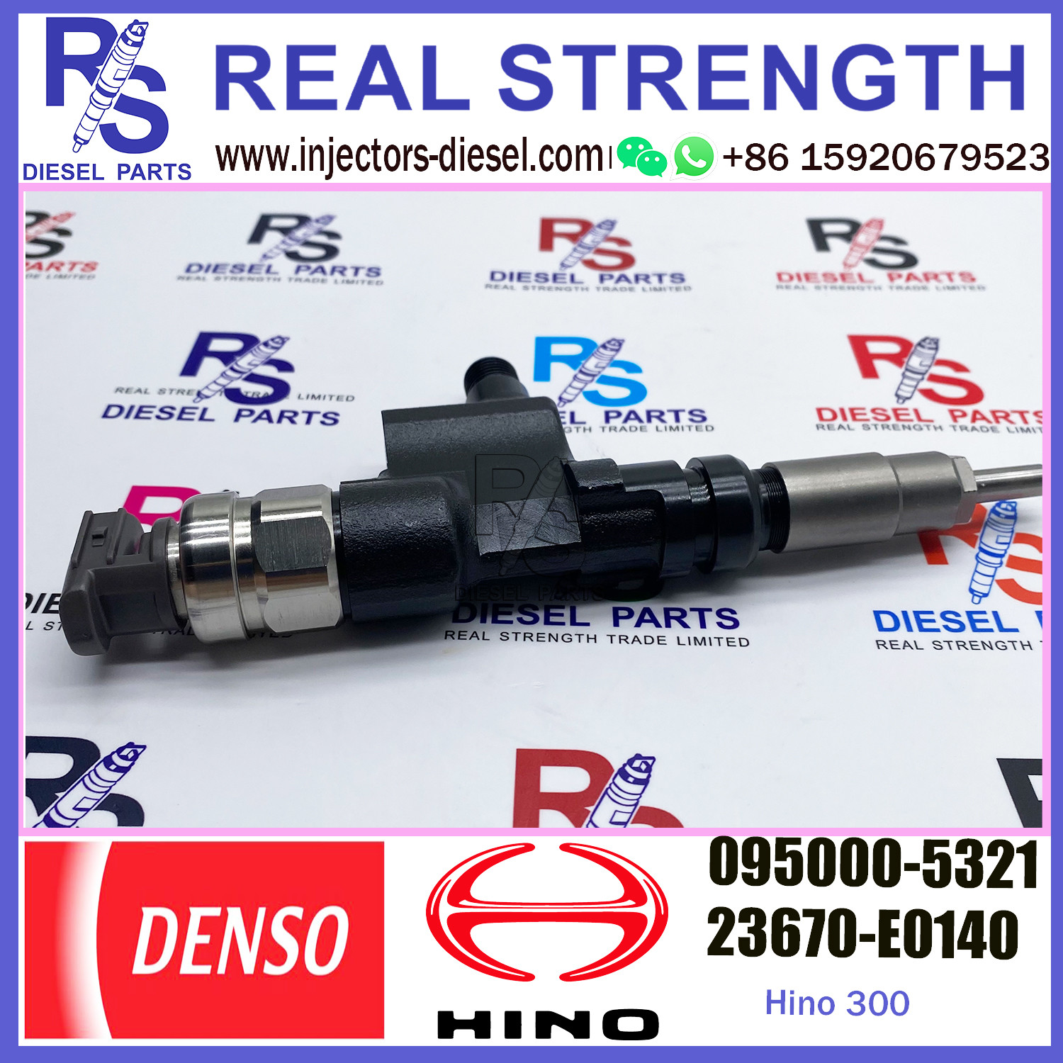 Diesel fuel injection common rail injector 095000-5321 23670-E0140 for HINO TRUCK N04C
