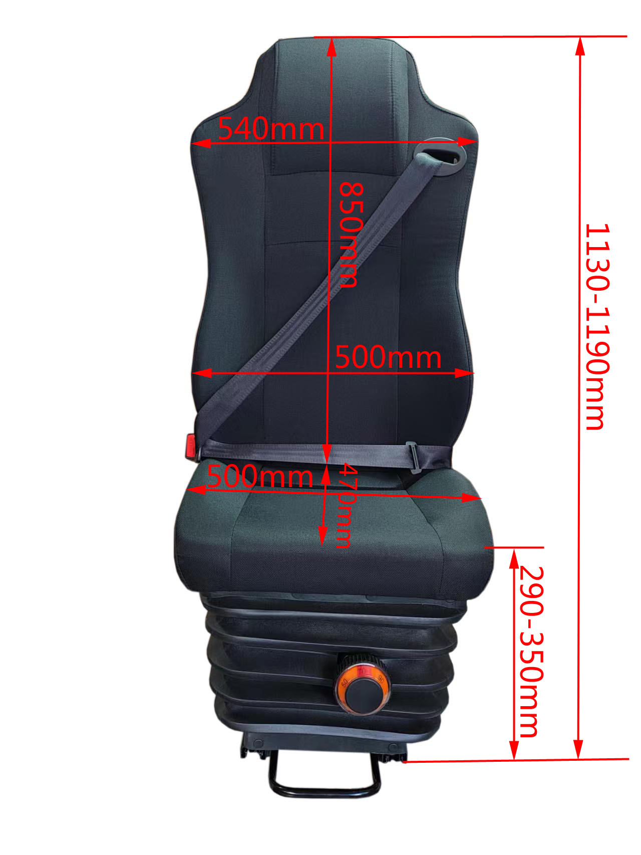 Adjustable Bus Driver Seat Suspension Air Ride Seats For Semi Trucks