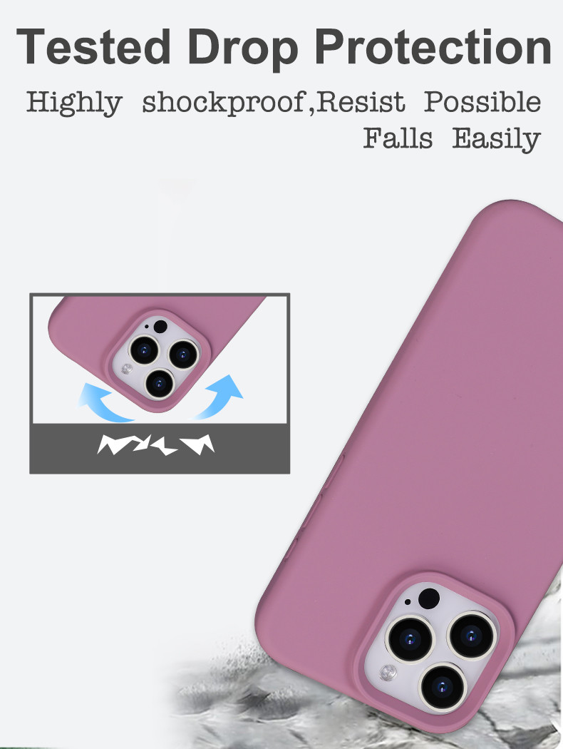 Anti Scratch Silicone Mobile Phone Case Shockproof With IPhone 16 15