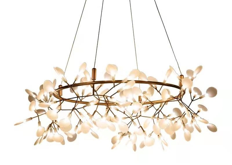 Modern Restaurant Pendant Lamp Bedroom Lighting Suspension Tree Branch Led Hanging Lamp Firefly Chandelier
