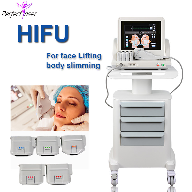 2 In 1 Portable HIFU Beauty Machine Face Lift Body Slimming 5 Cartridges