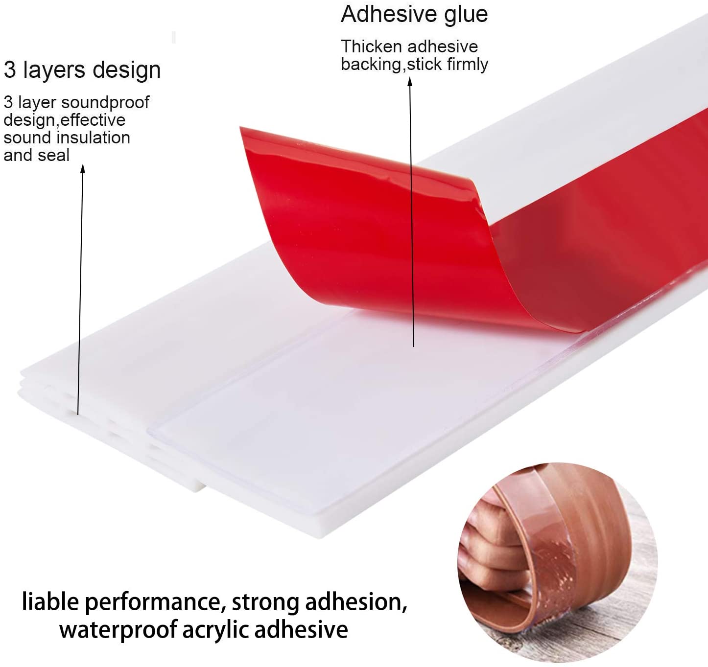 long working life silicone seal strip draft stopper for door bottom in mass production