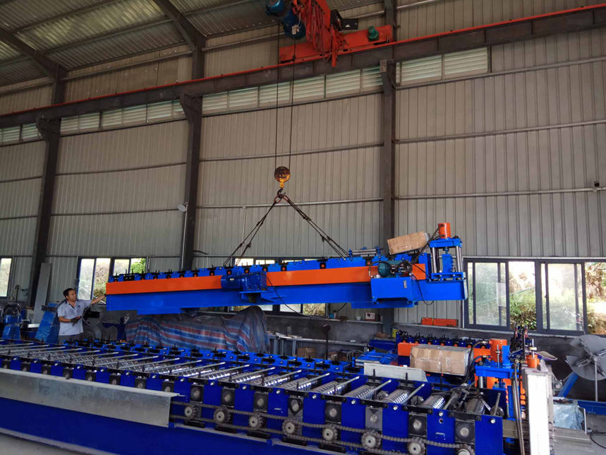 Metal Door Frame Roll Forming Machine Engineers available to service machinery overseas
