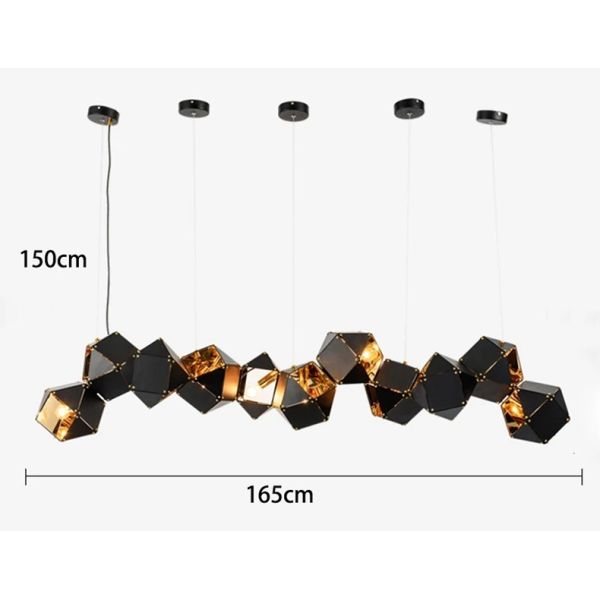 Modern home decor led lights pendant light lamps Riddle Linear Suspension(WH-AP-628)