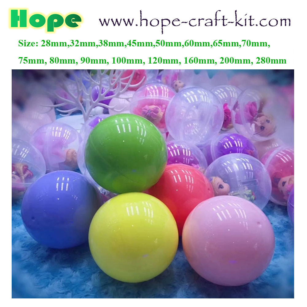 Various Size Mixed Colors Gachapon Eggs surprise Gacha Balls Capsule Eggs can be filled with small toys as fun toys