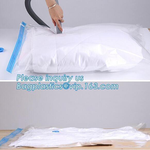 vacuum storage bag set, plastic nylon pe vac bag for travel, K clothes storage