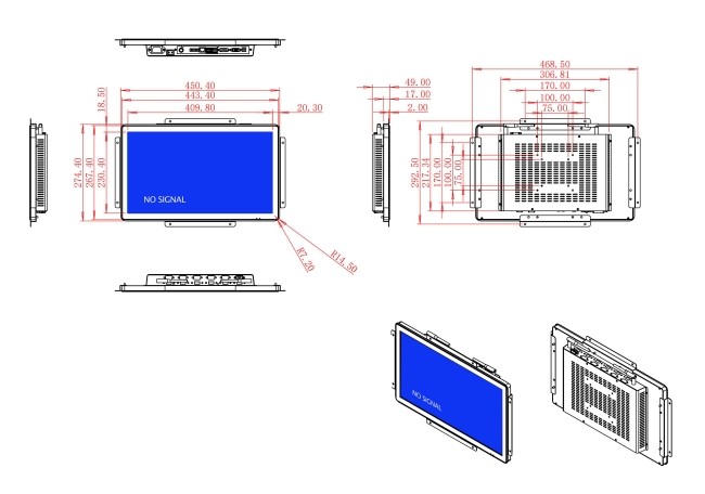 18.5-Inch Display for Digital Signage and Transportation Panels