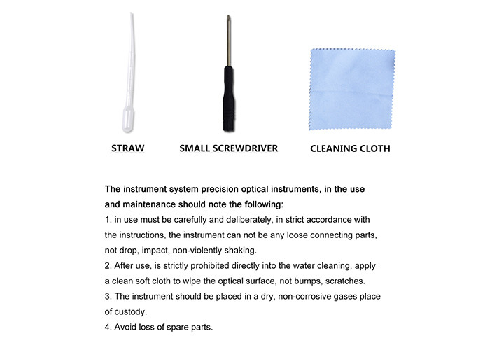 Medical Portable Hand Held Refractometer For Beer Brix Test , Black Color