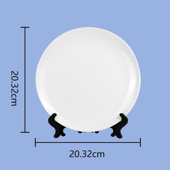 6'' 8'' 10'' Sublimation Ceramic Plates Blanks Custom Round Ceramic Sublimation Ornament