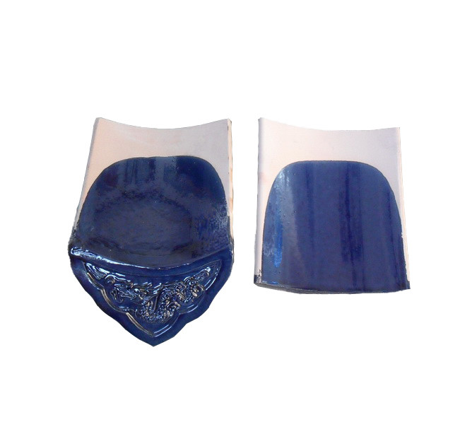Traditional Chinese style blue glazed cemetery roof tiles