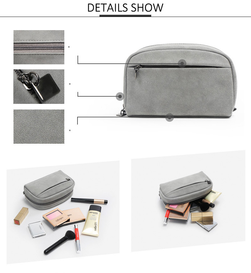 Fashion Eco Friendly Pure Color Blank PU Makeup Bag