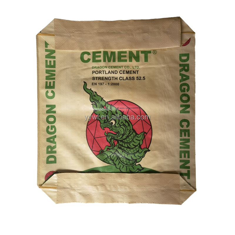 20kg 25kg Plastic PP Woven Block Bottom Valve Cement Bag PP Valve Square Bottom Valve Bag