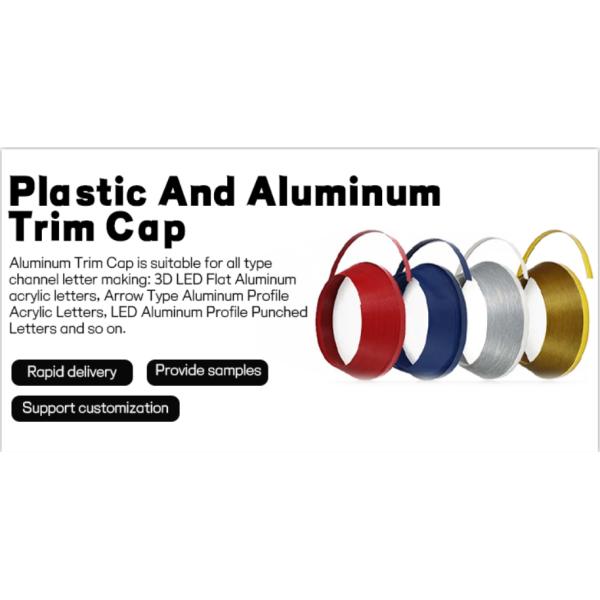 40 Meters Aluminum Plastic Trim Cap Roll Trim Cap Strip Channel Letter