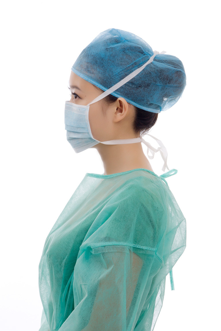 Single Use Non Irritating Medical Tie On Face Mask 9*18cm