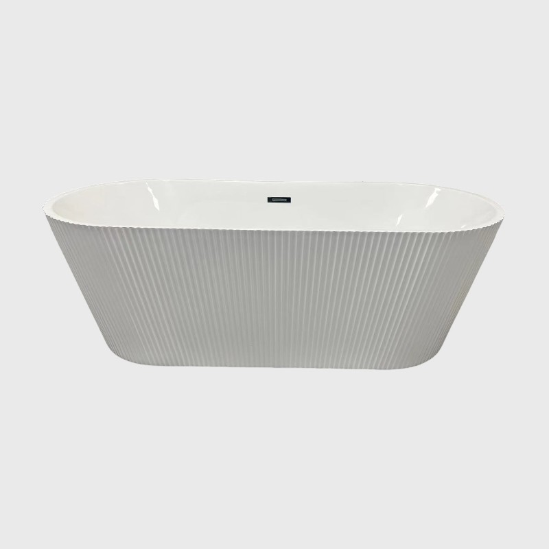 Bathroom Reinforced Acrylic FRP Custom Freestanding Bathtub Rectangular Seamless Deep Soaking