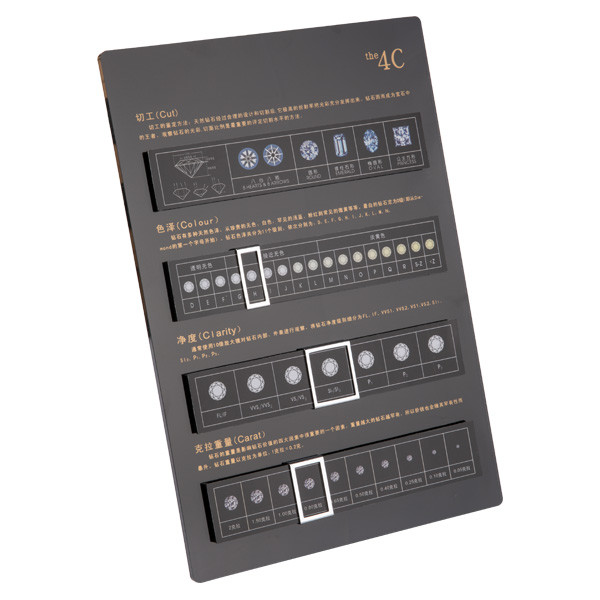 Acrylic Black Diamond 4c Chart Smooth Surface Durable Easy To Use Eco Friendly
