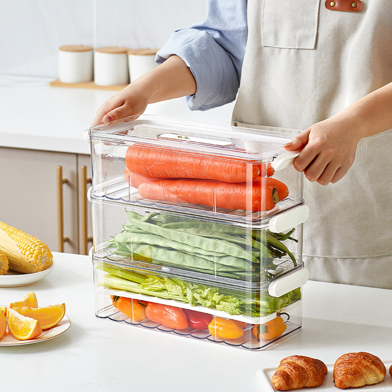Transparent Refrigerator Plastic Fridge Box Food Storage Container