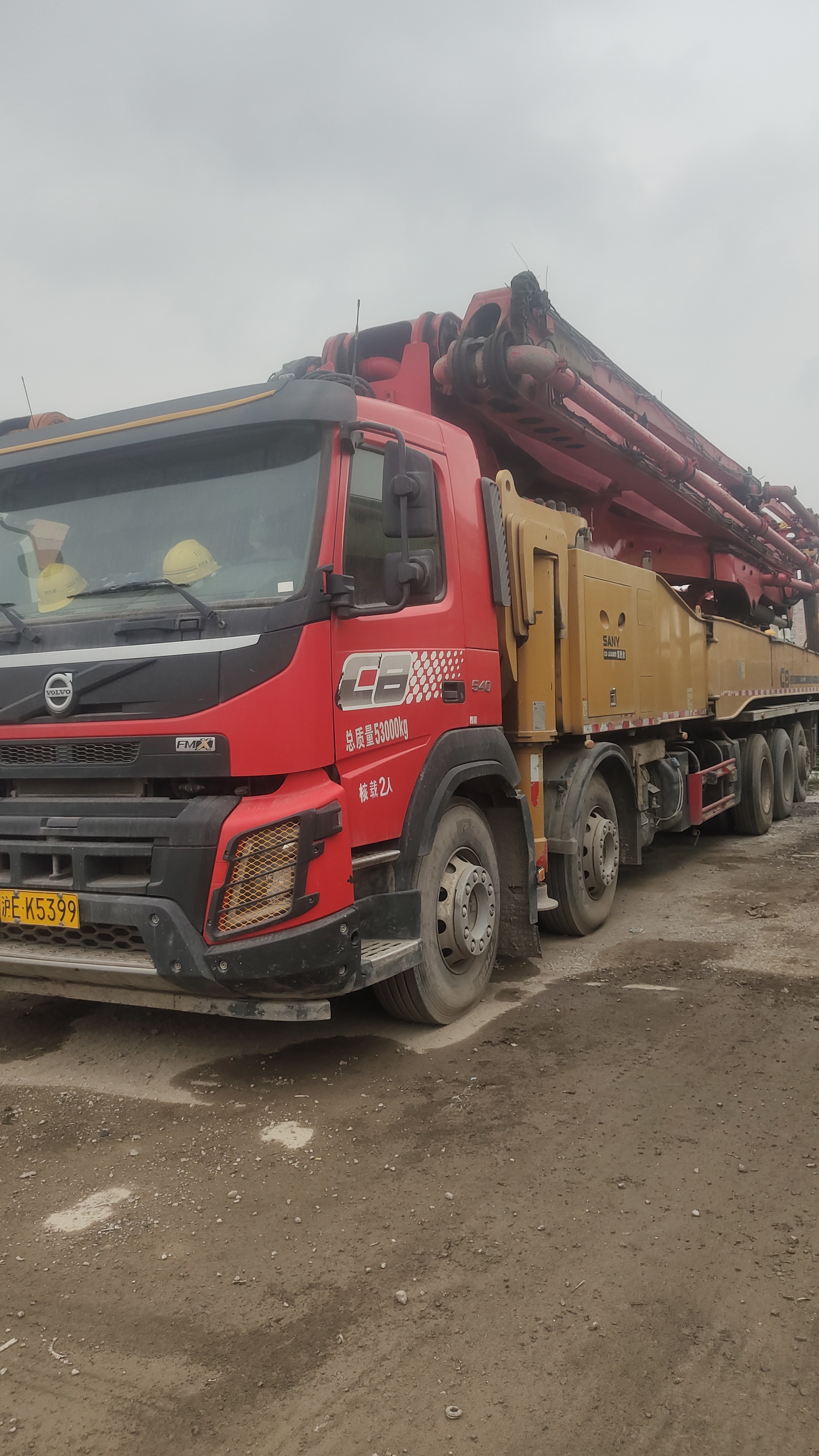 Used SANY concrete pump truck for sale, Mercedes Benz chassis