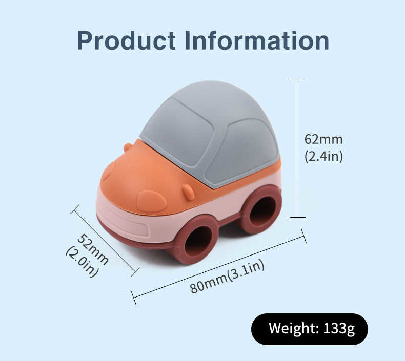 4pcs Car Building Blocks Silicone Stacking Blocks Cute And Attractive