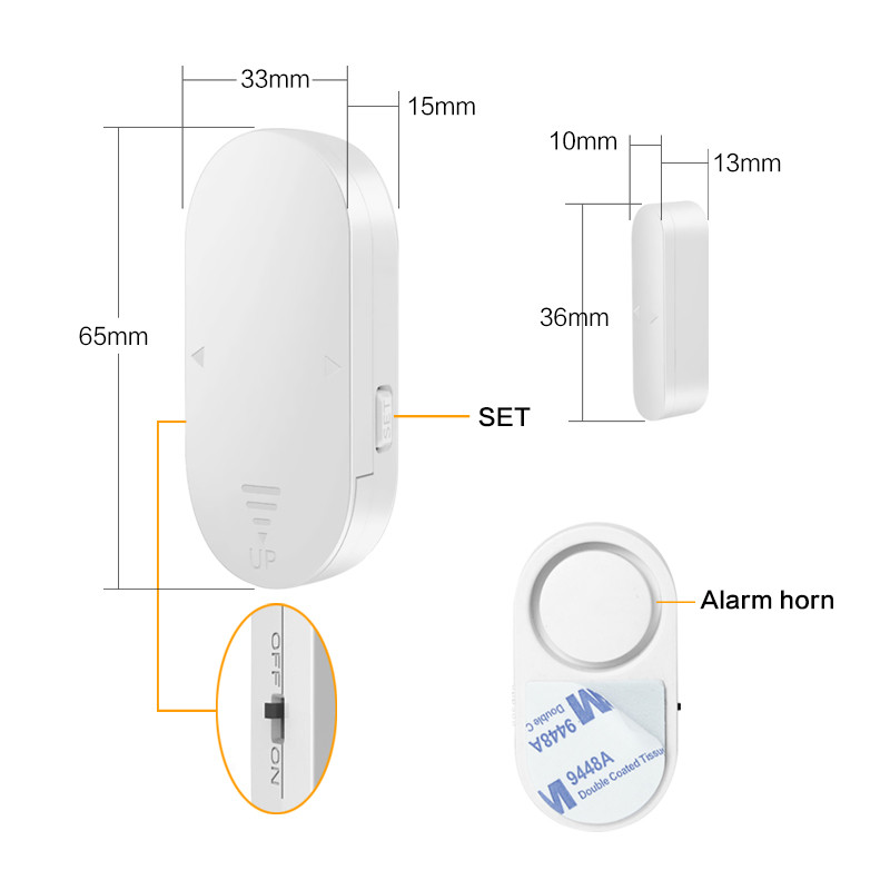 Anti-Thief Door Alarm130db Sensor Alarm Wireless Intruder Alarm System