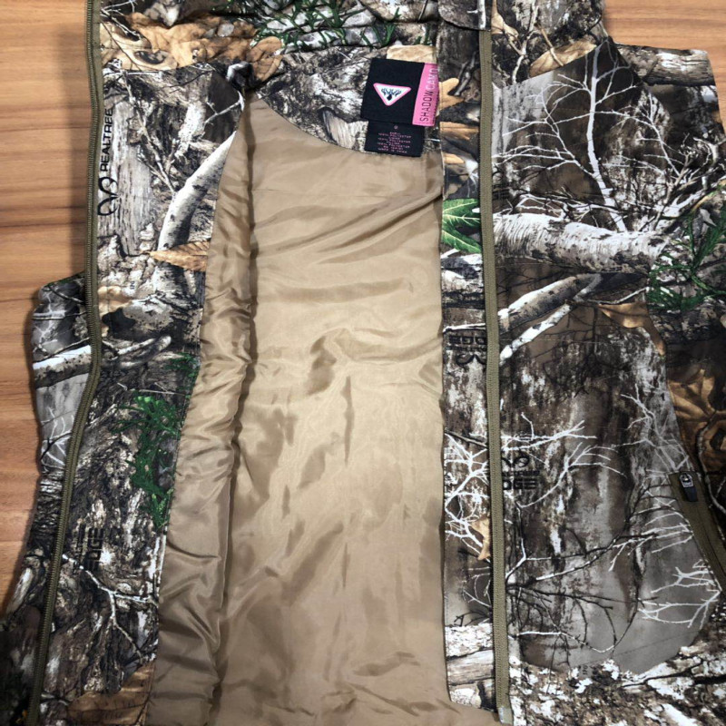 High Collar Camo Print Utility Gilet Vest With Thermo Reflective Lining