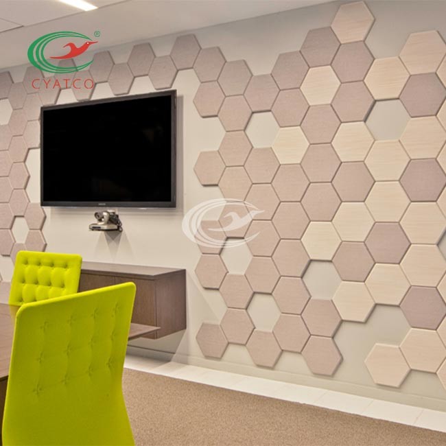 Recycled Polymer Modern Acoustic Wall Panel Class A ASTM E84 40+ Colors