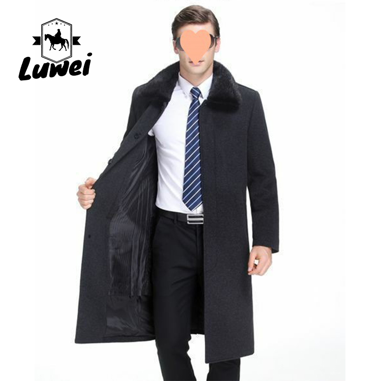 Autumn Winter Men Single Breasted Clothing Heavy Utility Cotton Slim Trench Coat Winter Warm Overcoat Jacket