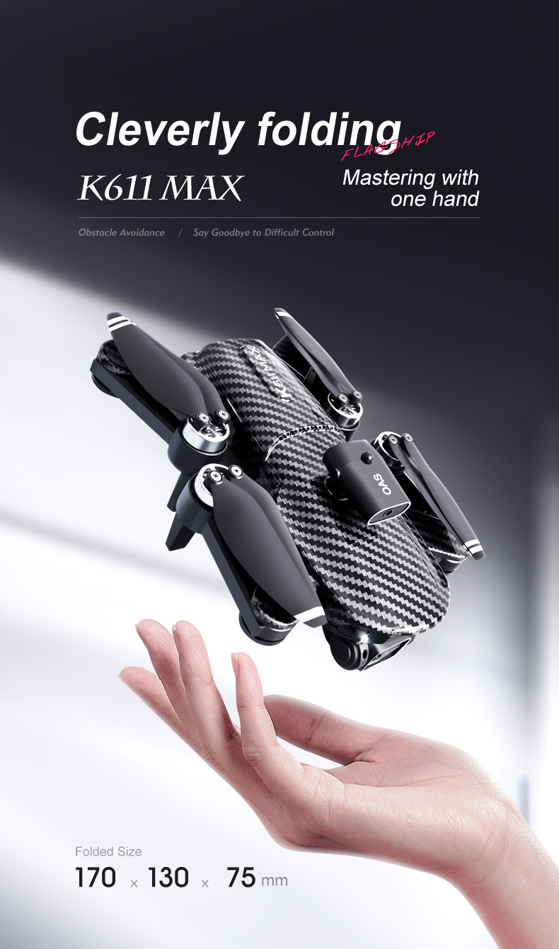 Max Gesture Video 2.4G Wifi FPV Drone 4K Camera 150m Phone Control Beginner-friendly HD Aerial UAV Foldable Motor Plastic