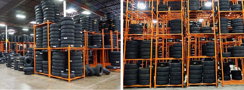 Pallet Stacking Rack For Tire Warehouse Storage Tire Rack