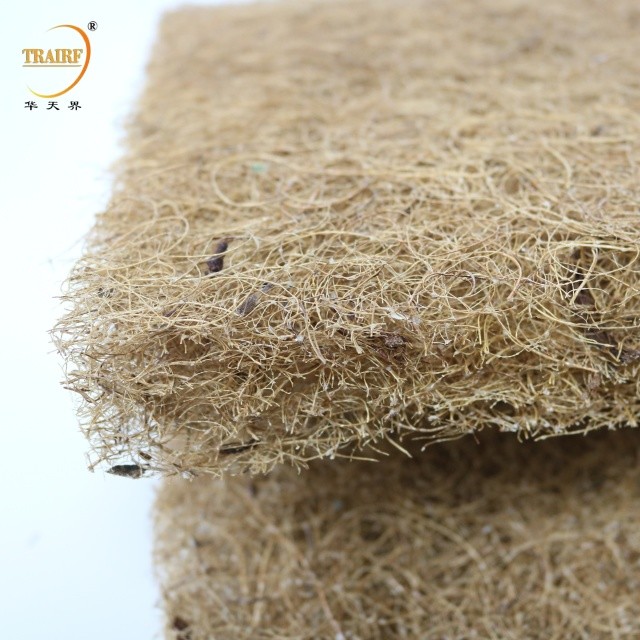 High Quality Yellow-brown Factory Coconut Coir Air Filter Natural Product for Paint Booth spray booths