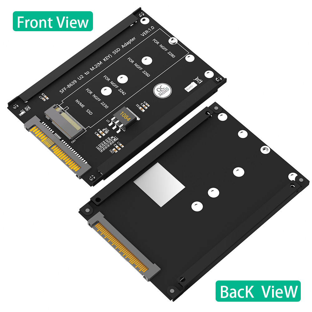 M.2 NGFF key M SSD to SFF-8639 U.2 Adapter with Frame Bracket