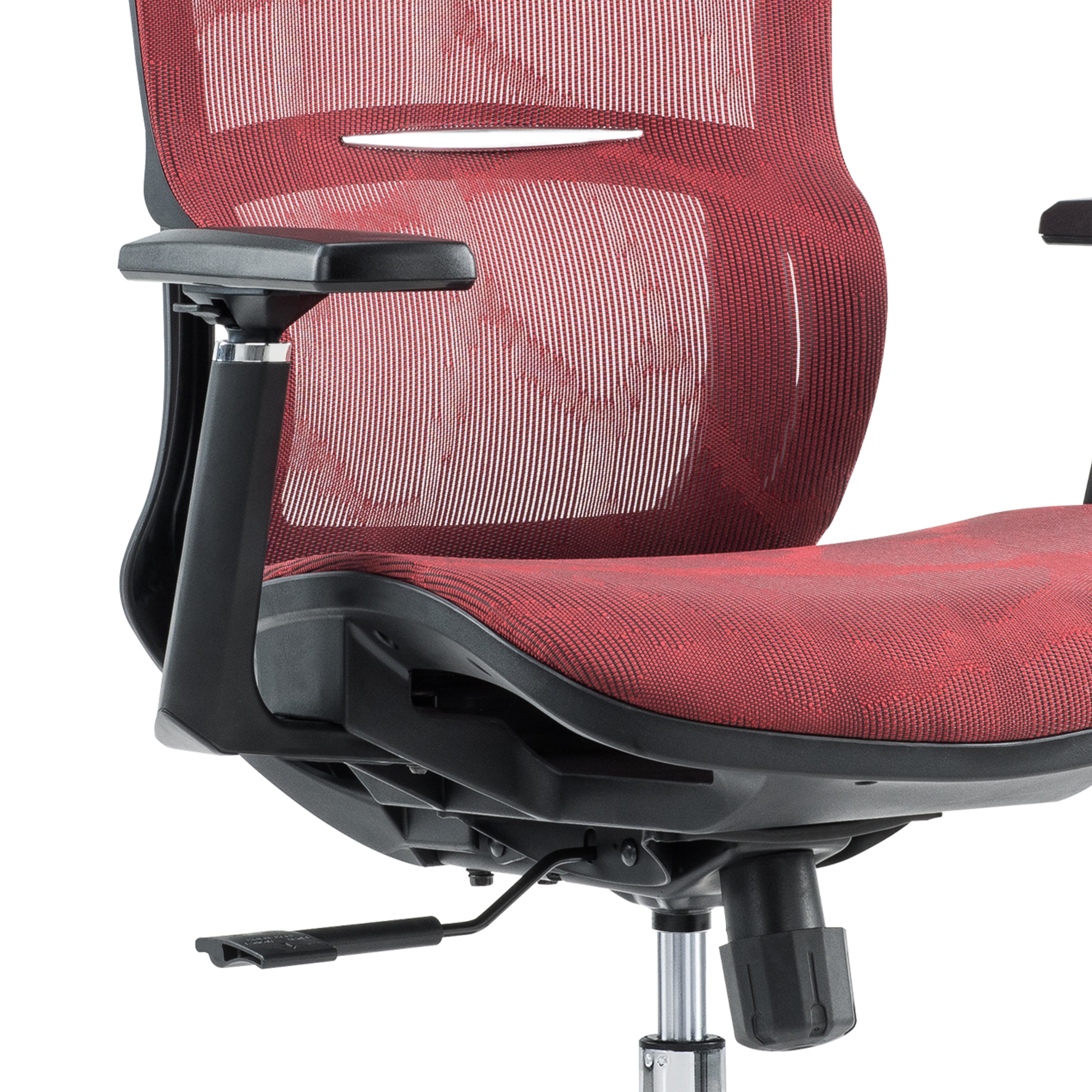 Red Full Mesh Furniture Lumbar Support Massage Modern Wholesale Armrest Comfort Fabric Ergonomic Office Chair