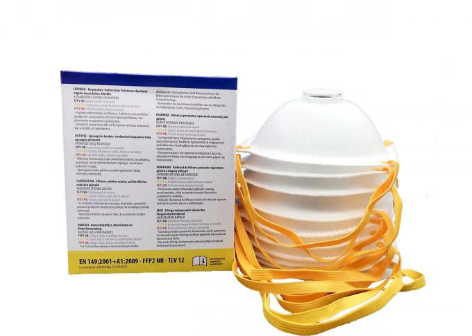 Flat Valved Dust Mask , Eco Friendly Ffp2v Save Mask With Adjustable Nose Piece