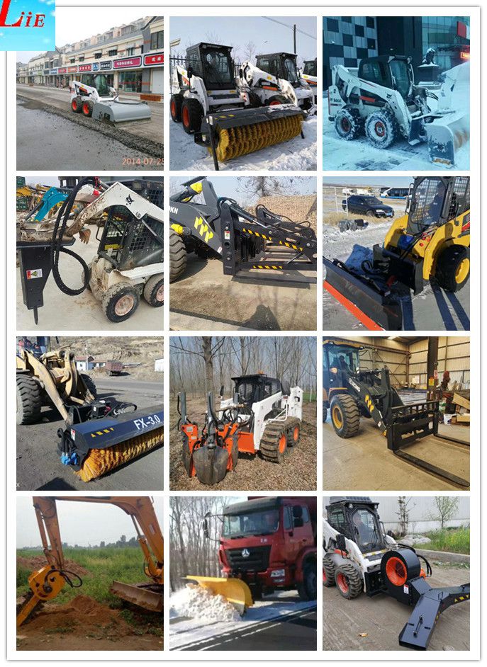 China skid loader snow blade,China snow pusher attachments for loader