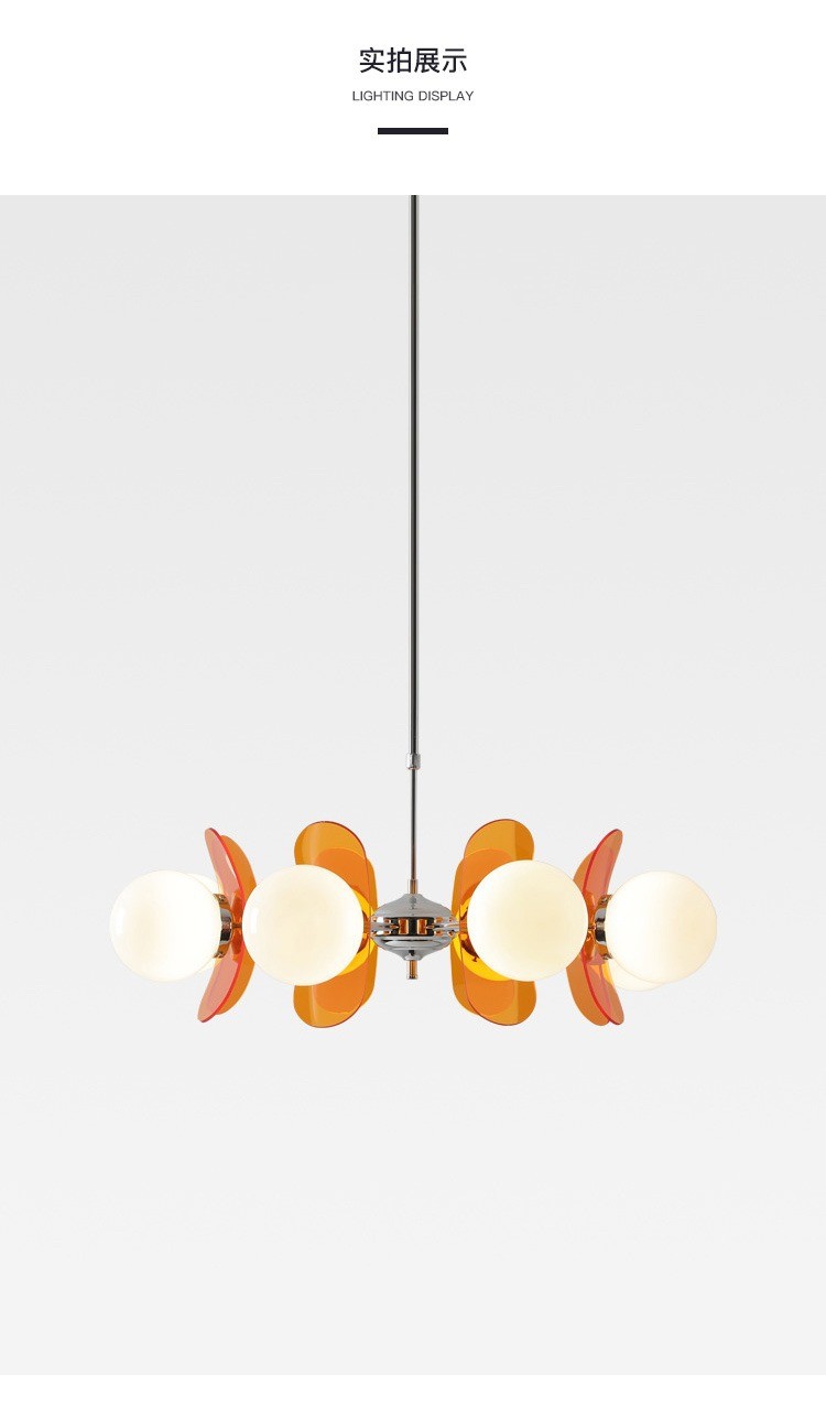 Nordic Middle Ancient Acrylic Beans Pendant Lamp Living Room Dining Room Study Restaurant lamp(WH-AP-548)